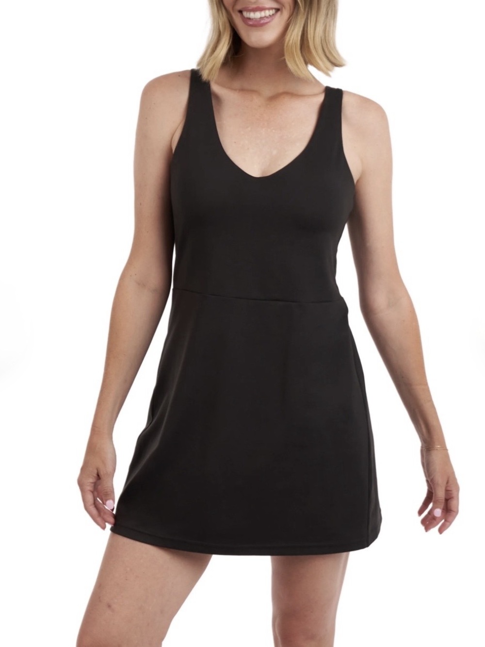 NWT Elle Sport Women's Large Black Active Tank Dress